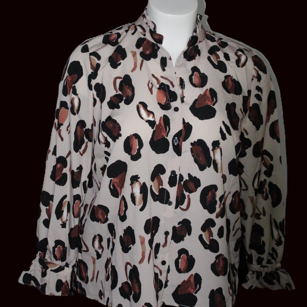 Eloquii printed button down shirt - 18 (F25) - Picture 1 of 6